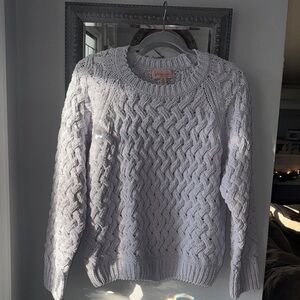 Philosophy Light Gray Cable Knit Sweater